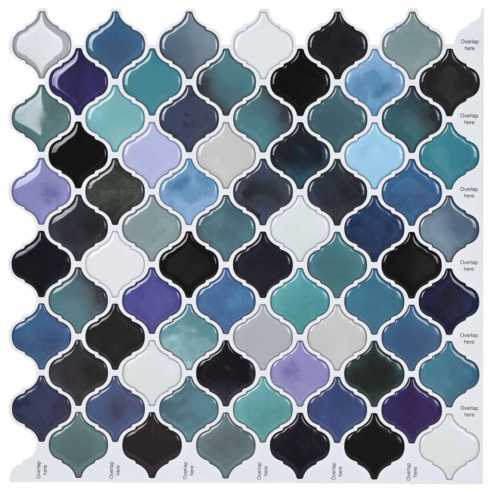 Tile Λαμπτήρα 20 pcs Μπλε Πράσινο 27 x 27 εκ. - Pakobazaar