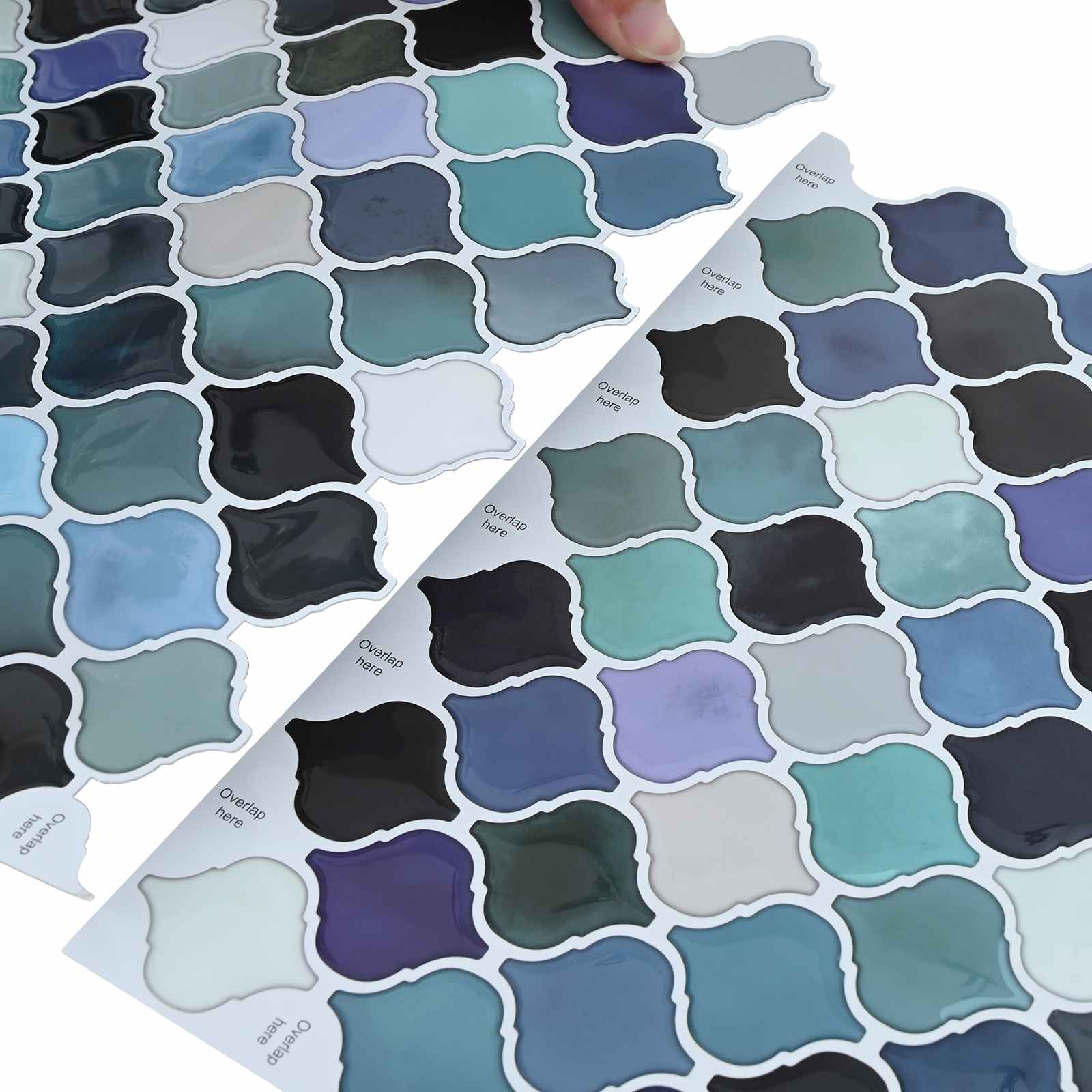 Tile Λαμπτήρα 50 pcs Μπλε Πράσινο 27 x 27 εκ. - Pakobazaar