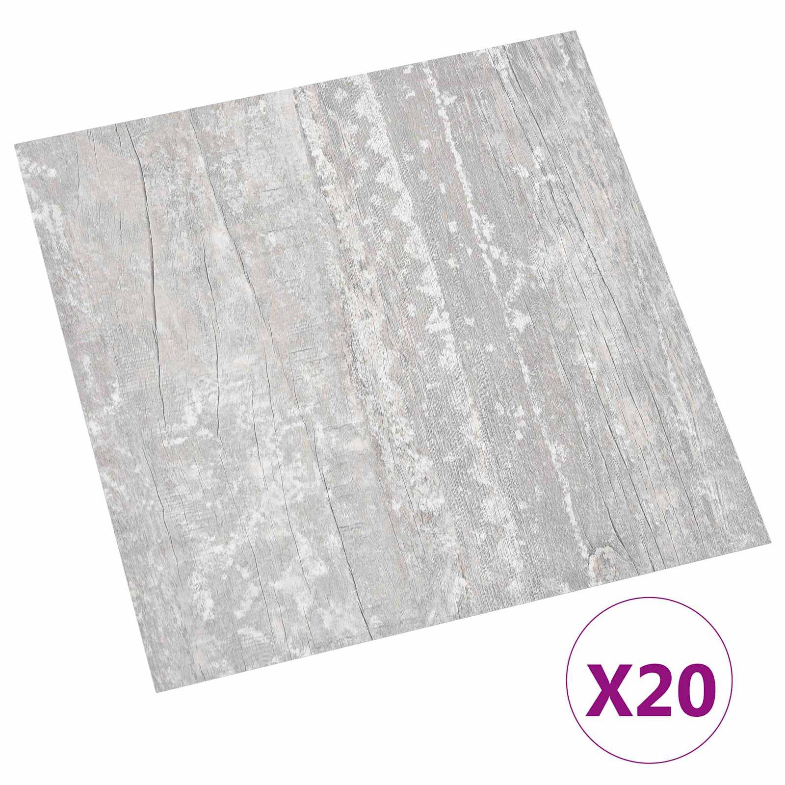 Αυτοκόλλητα Πλάκες Δαπέδου 30,5 x 30,5 εκ 20 pcs PVC Γκρι - Pakobazaar