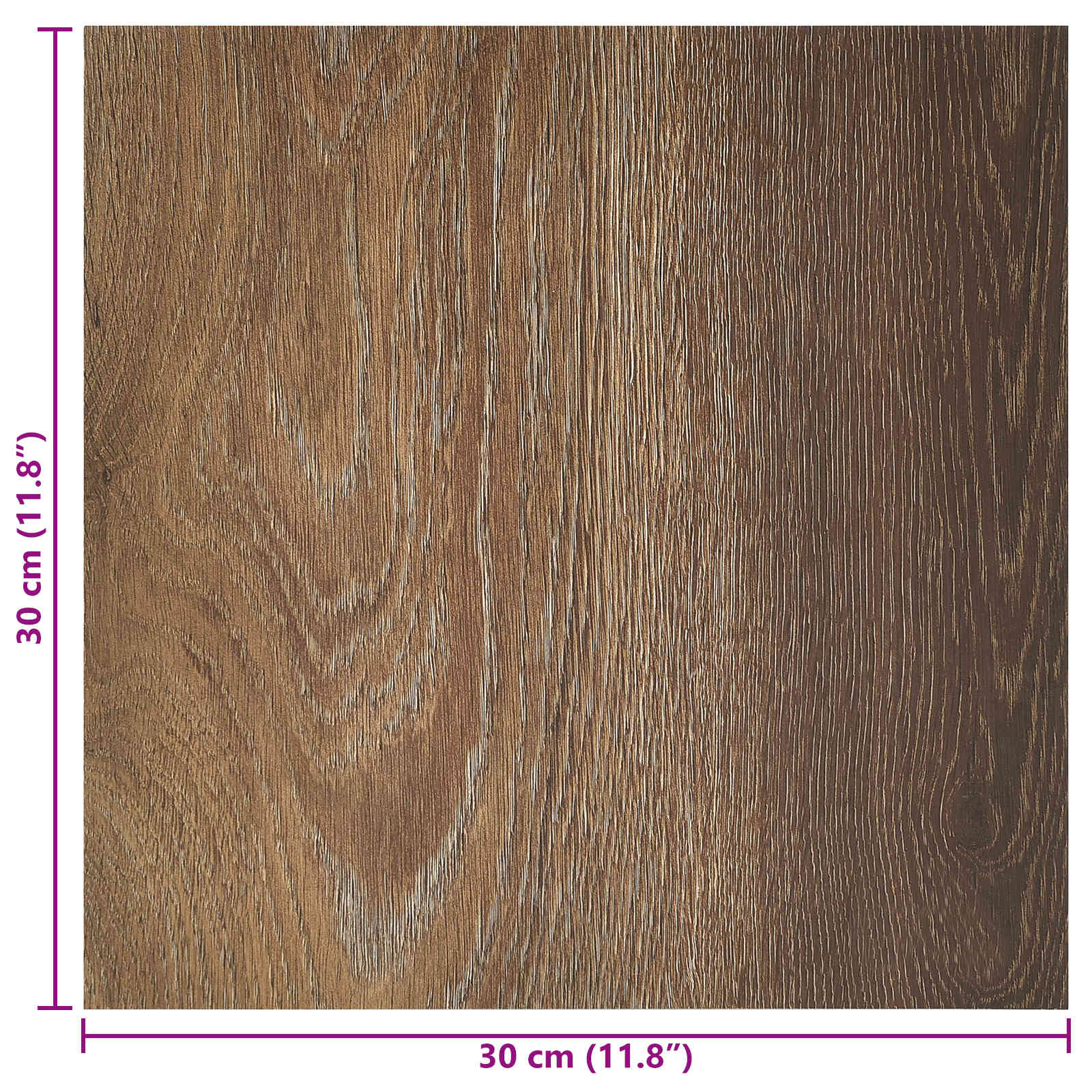 Αυτοκόλλητα Πλάκες Δαπέδου 30,5 x 30,5 εκ 20 pcs PVC Καφέ - Pakobazaar
