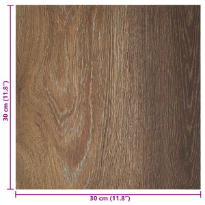 Αυτοκόλλητα Πλάκες Δαπέδου 30,5 x 30,5 εκ 20 pcs PVC Καφέ - Pakobazaar