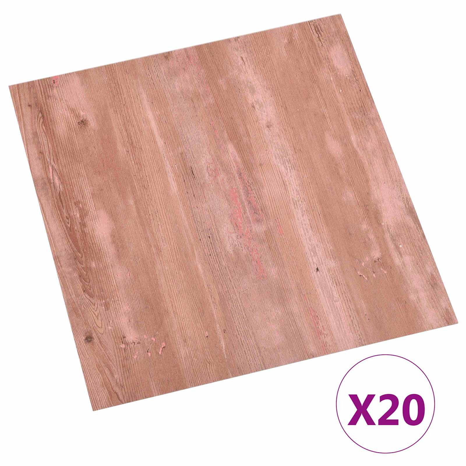 Αυτοκόλλητα Πλάκες Δαπέδου 30,5 x 30,5 εκ 20 pcs PVC Κόκκινο - Pakobazaar