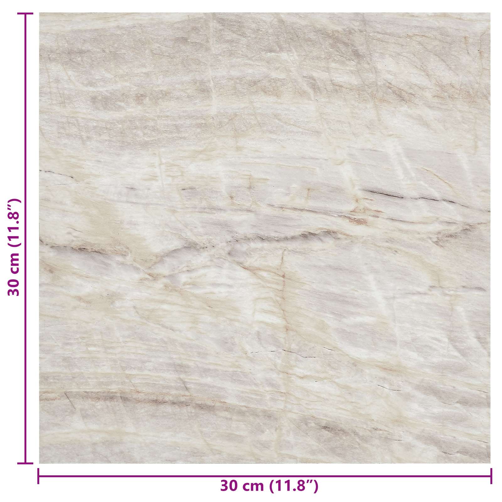 Αυτοκόλλητα Πλάκες Δαπέδου 30,5 x 30,5 εκ 20 pcs PVC Μπεζ - Pakobazaar