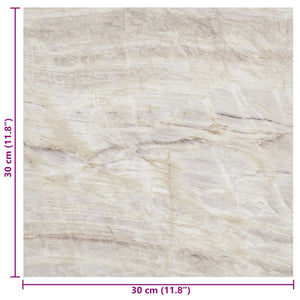 Αυτοκόλλητα Πλάκες Δαπέδου 30,5 x 30,5 εκ 20 pcs PVC Μπεζ - Pakobazaar