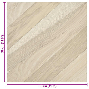 Αυτοκόλλητα Πλάκες Δαπέδου 30,5 x 30,5 εκ 20 pcs PVC Μπεζ Ριγέ - Pakobazaar