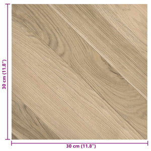 Αυτοκόλλητα Πλάκες Δαπέδου 30,5 x 30,5 εκ 20 pcs PVC Καφέ Ριγέ - Pakobazaar