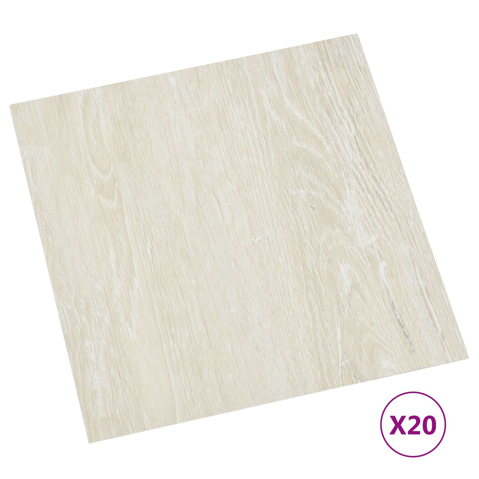 Αυτοκόλλητα Πλάκες Δαπέδου 30,5 x 30,5 εκ 20 pcs PVC Κρεμ - Pakobazaar