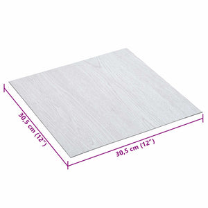 Αυτοκόλλητα Πλάκες Δαπέδου 30,5 x 30,5 εκ 20 pcs PVC Λευκό - Pakobazaar