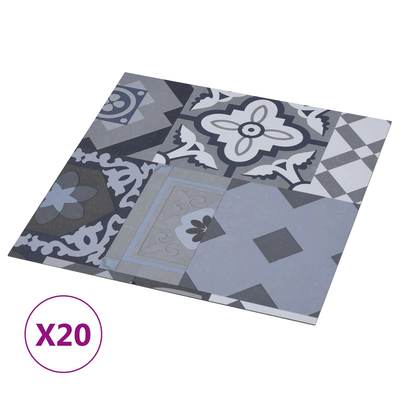 Αυτοκόλλητα Πλάκες Δαπέδου 30,5 x 30,5 εκ 20 pcs PVC - Pakobazaar