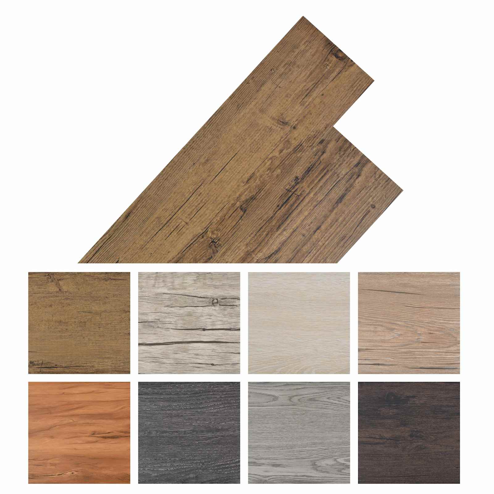 Αυτοκόλλητες Πλάκες Δαπέδου PVC 30,5 x 61 εκ. 28 pcs PVC - Pakobazaar