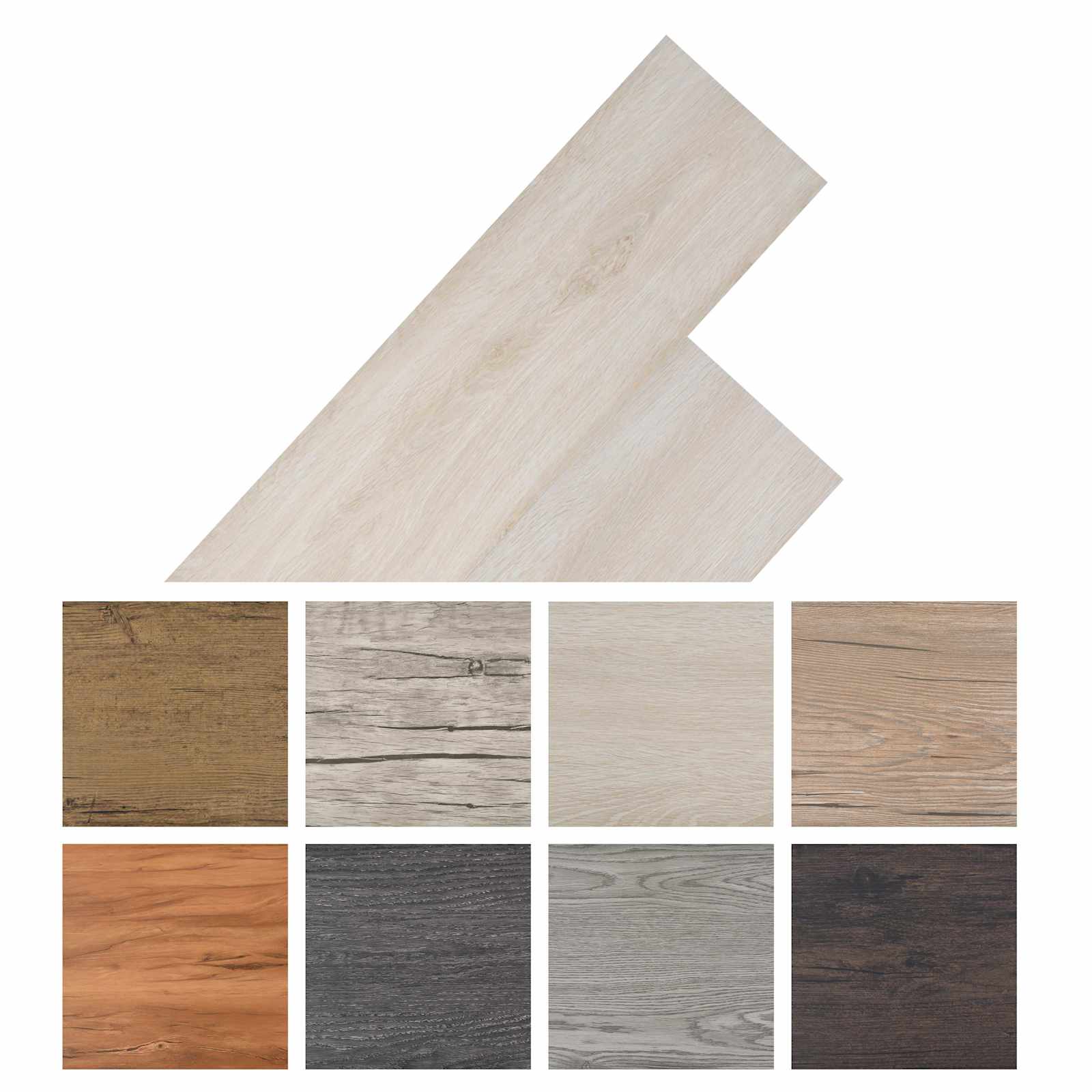 Αυτοκόλλητες Πλάκες Δαπέδου PVC 30,5 x 61 εκ. 28 pcs PVC - Pakobazaar