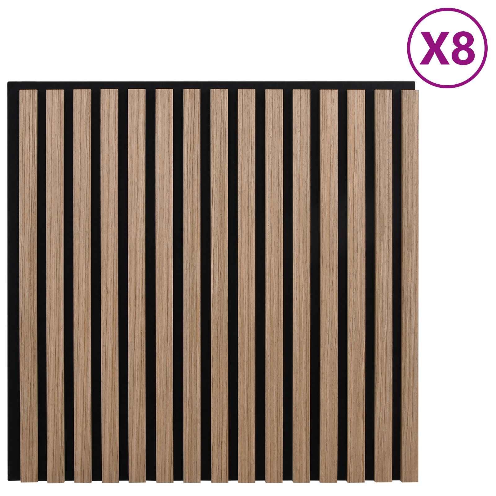 Πάνελ τοίχου 8 pcs Καφέ 60,5 x 60 εκ. - Pakobazaar