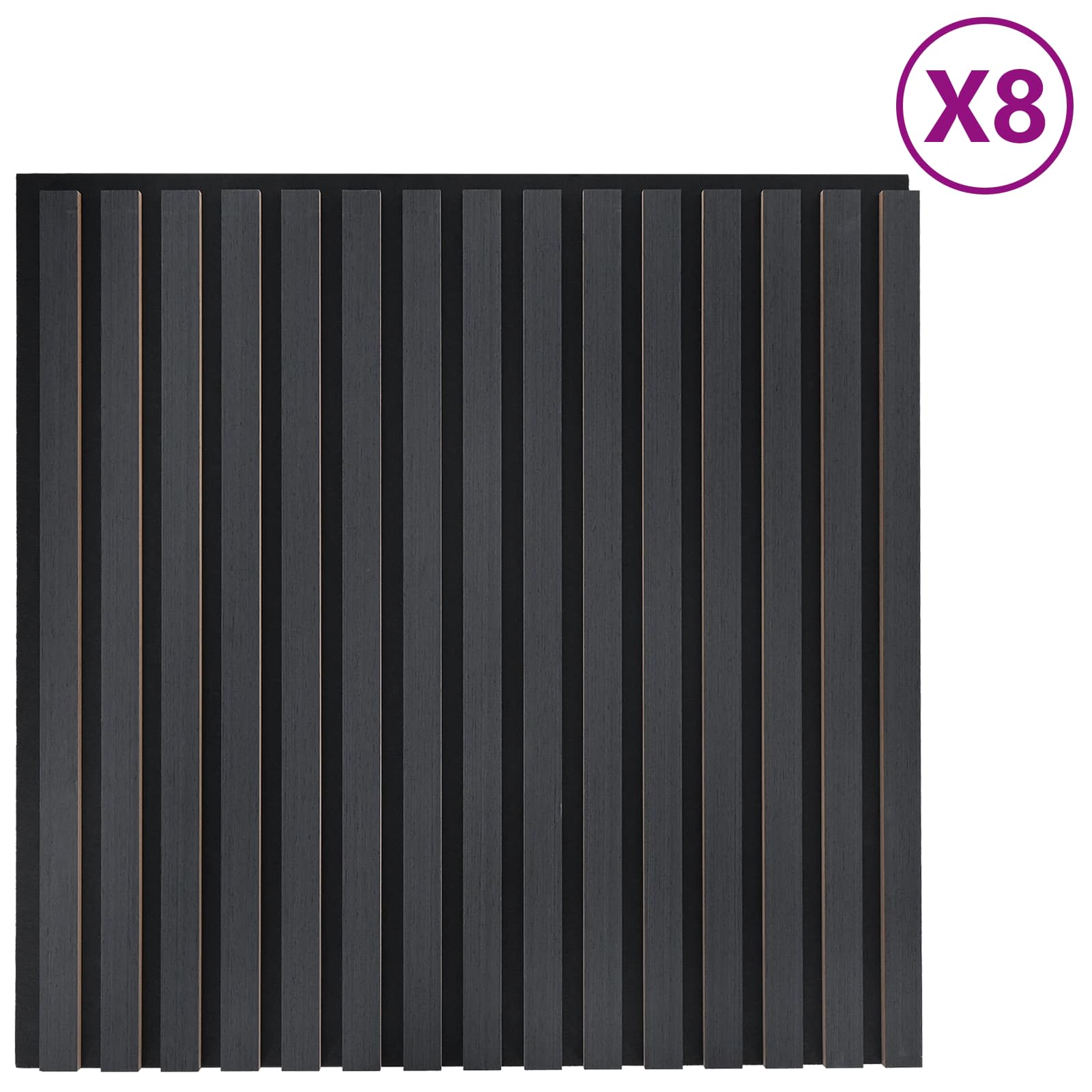 Πάνελ τοίχου 8 pcs Ανθρακί 60,5 x 60 εκ. - Pakobazaar