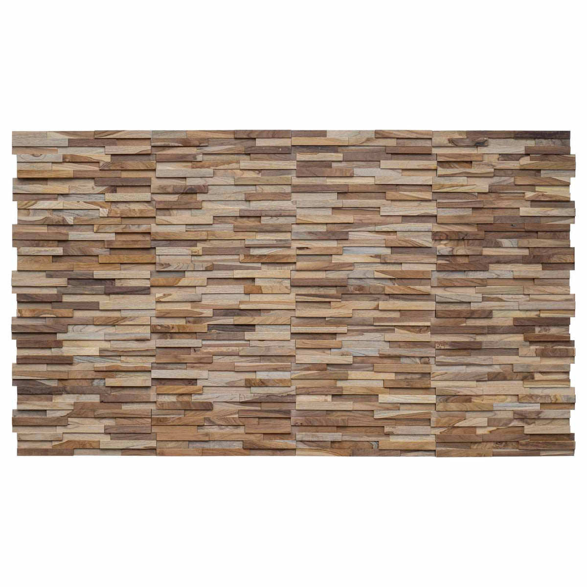 Πάνελ τοίχου 10 τμχ. Φυσικό 56 x 18 x 2 cm Στερεό Ξύλο Τίκ