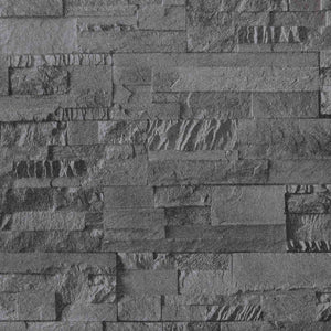 3D Ταπετσαρία Πέτρας Μαύρο 10 x 0,53 μ Μη Υφασμένο Ύφασμα - Pakobazaar