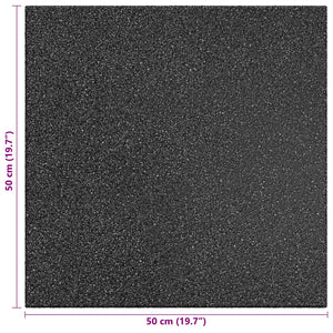 Πλακάκια Προστασίας από Πτώσεις 6 pcs Μαύρο 50 x 50 cm Λάστιχο - Pakobazaar