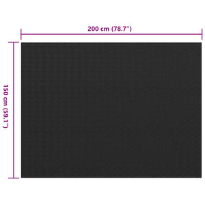 Μάτ δαπέδου Μαύρο 1,5 x 2 m Λάστιχο - Pakobazaar
