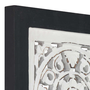 Διακόσμηση Τέχνης Μαύρο και Λευκό 40 x 40 x 1,5 cm - Pakobazaar