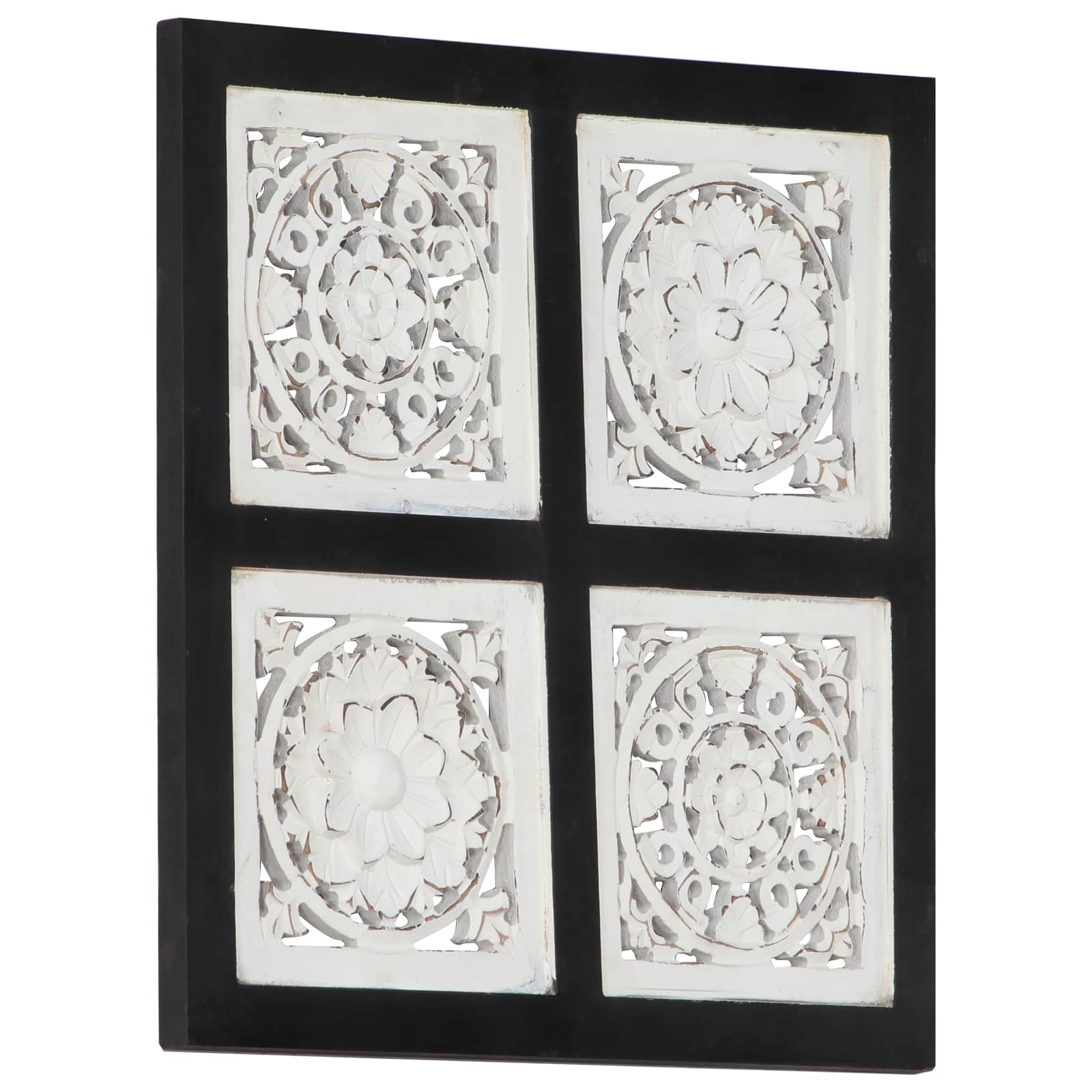 Διακόσμηση Τέχνης Μαύρο και Λευκό 40 x 40 x 1,5 cm - Pakobazaar