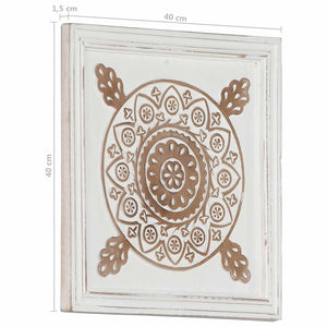 Διακόσμηση Τέχνης 2 pcs Καφέ και Λευκό 40 x 40 x 1,5 cm - Pakobazaar