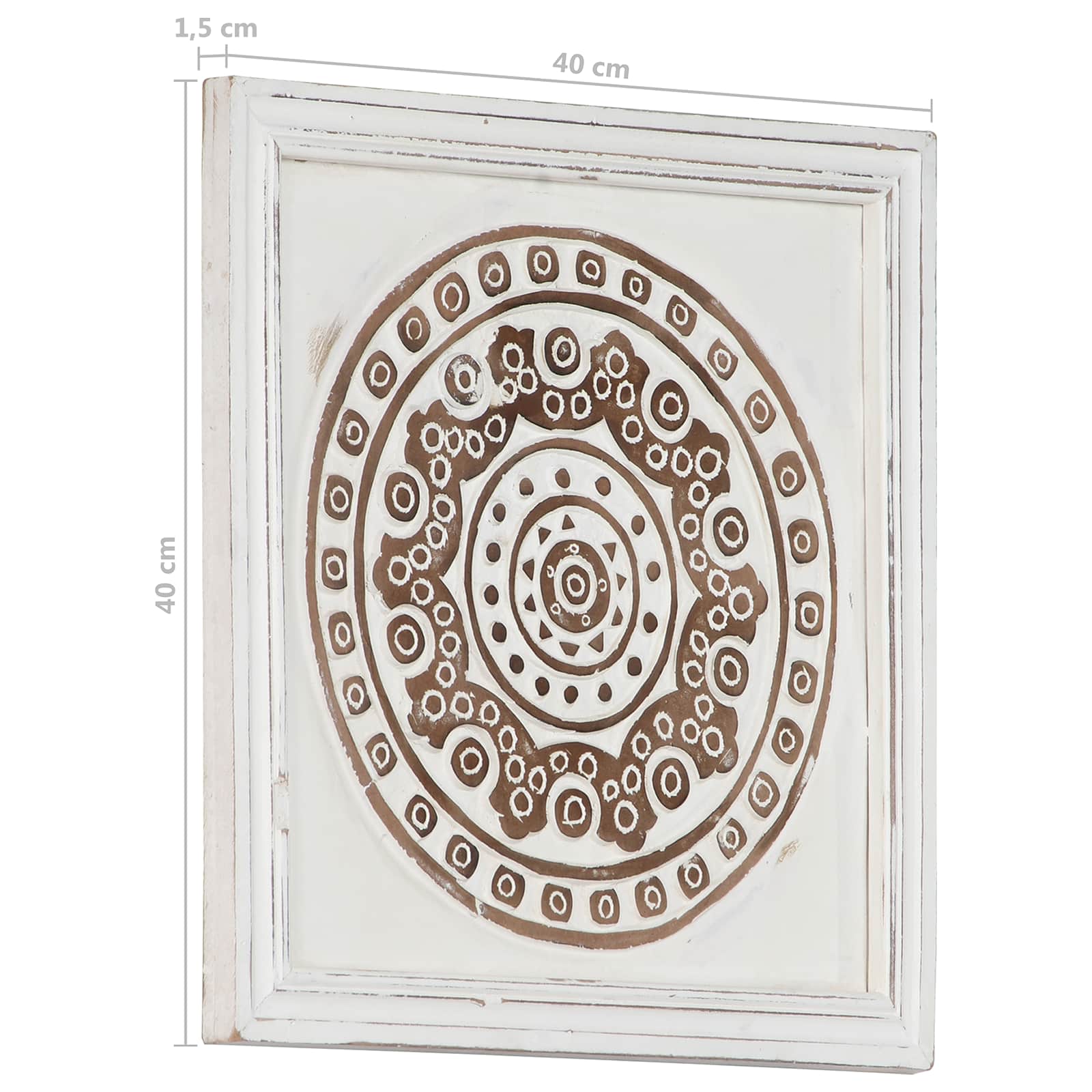 Διακόσμηση Τέχνης 2 pcs Καφέ και Λευκό 40 x 40 x 1,5 cm - Pakobazaar