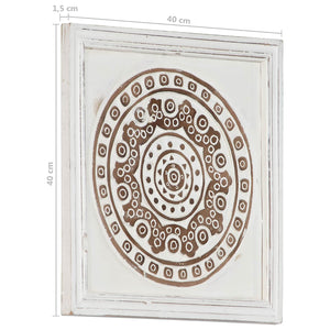 Διακόσμηση Τέχνης 2 pcs Καφέ και Λευκό 40 x 40 x 1,5 cm - Pakobazaar