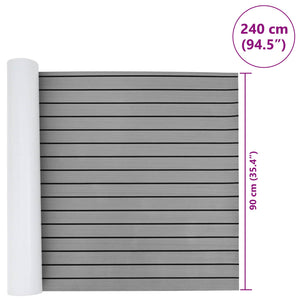 Ματ Σκάφους Ριγέ Απαλός Γκρι και Μαύρος 240 x 90 εκ EVA - Pakobazaar