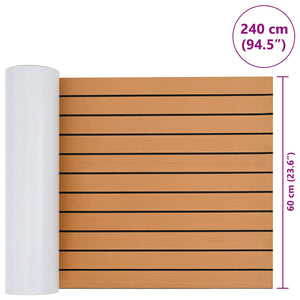 Ματ Σκάφους Ριγέ Καφέ και Μαύρο 240 x 60 cm EVA - Pakobazaar
