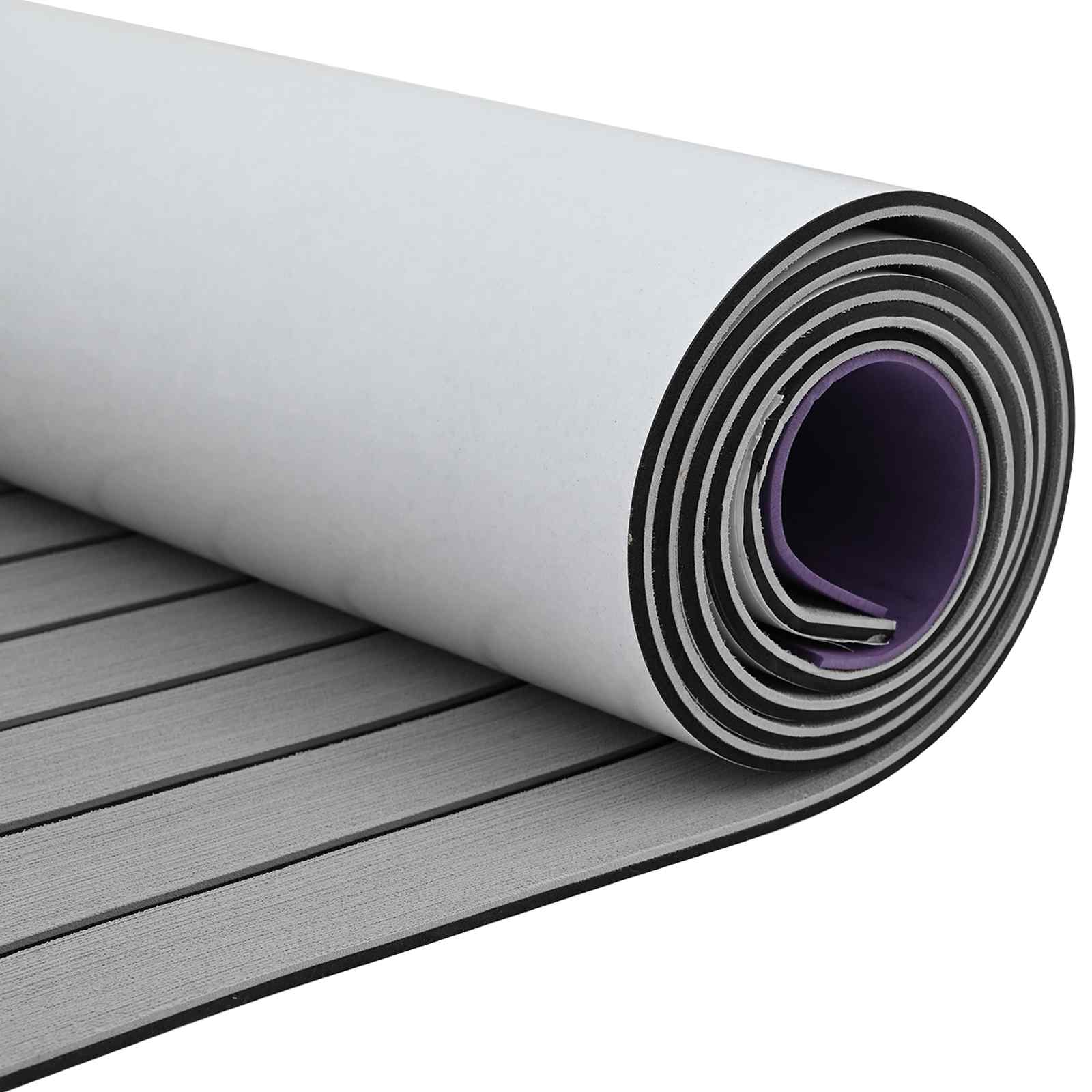 Ματ Σκάφους Ριγέ Απαλός Γκρι και Μαύρος 240 x 60 cm EVA - Pakobazaar