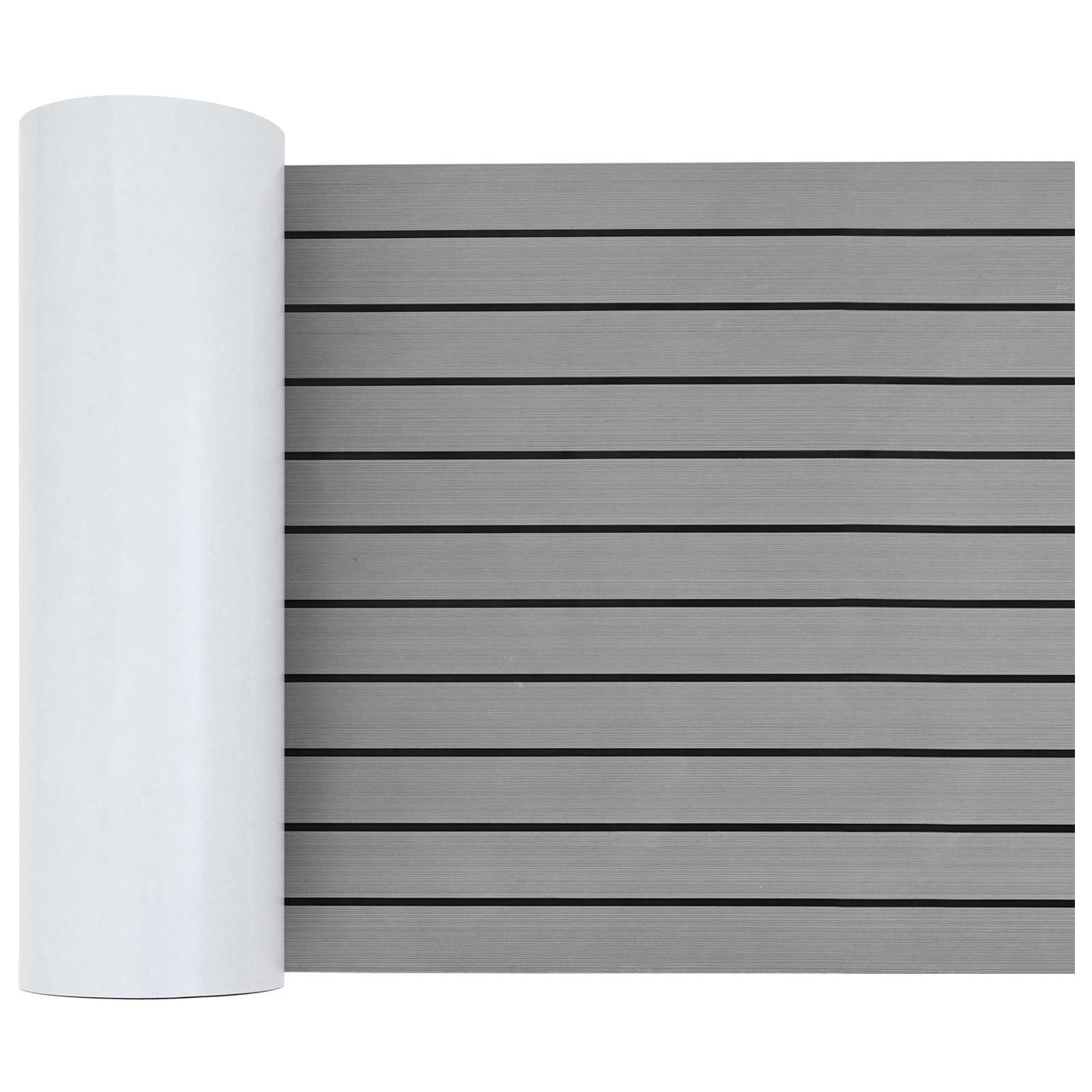 Ματ Σκάφους Ριγέ Απαλός Γκρι και Μαύρος 240 x 60 cm EVA - Pakobazaar