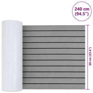 Ματ Σκάφους Ριγέ Απαλός Γκρι και Μαύρος 240 x 60 cm EVA - Pakobazaar