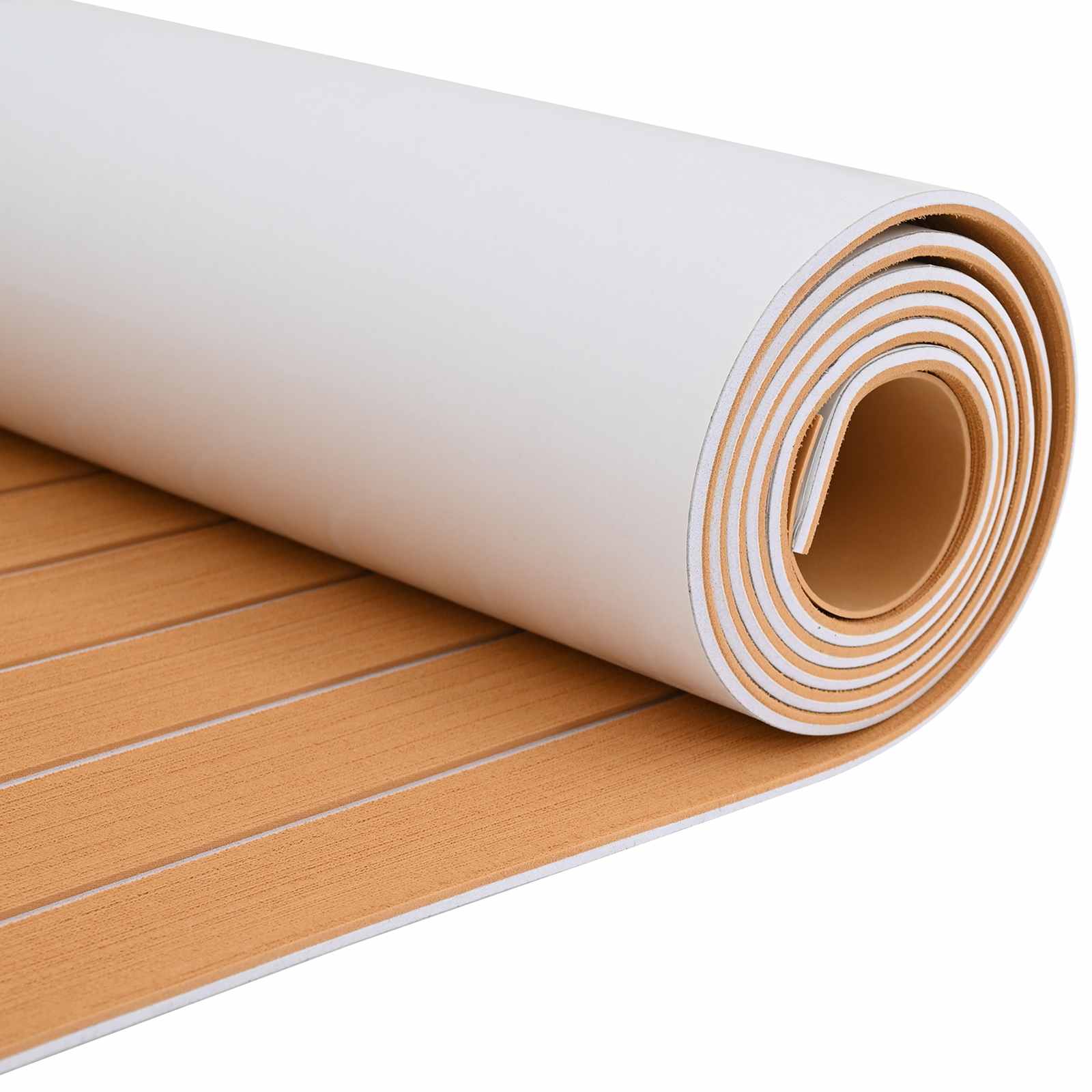 Ματ Σκάφους Ριγέ Καφέ και Λευκό 240 x 60 cm EVA - Pakobazaar