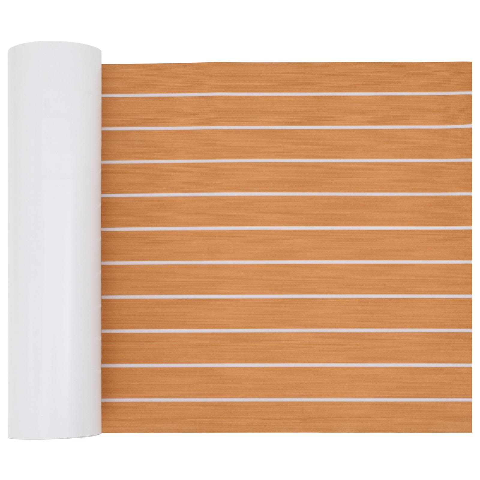 Ματ Σκάφους Ριγέ Καφέ και Λευκό 240 x 60 cm EVA - Pakobazaar