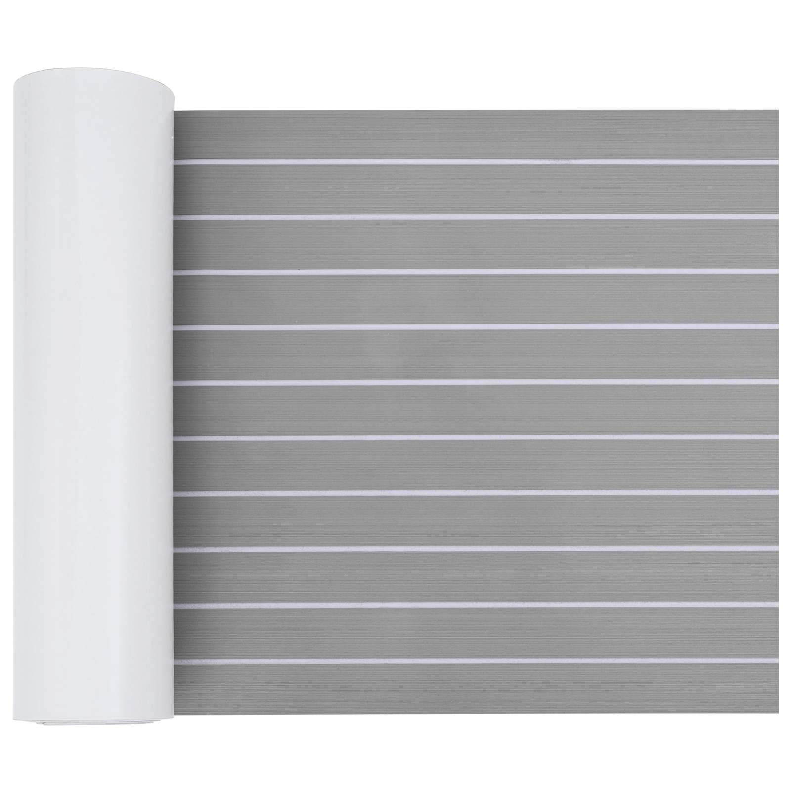 Ματ Σκάφους Ριγέ Ανοιχτό Γκρι και Λευκό 240 x 60 cm EVA - Pakobazaar