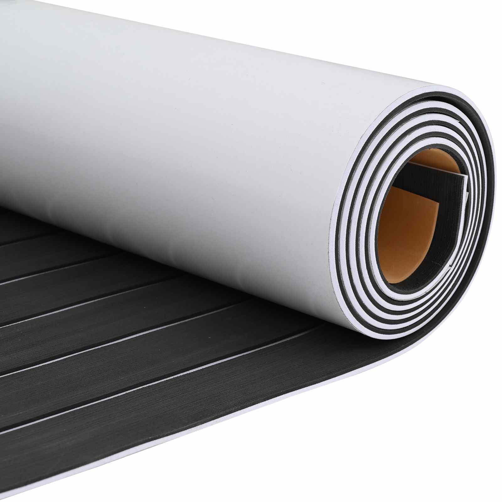 Ματ Σκάφους Ριγέ Σκούρο Γκρι και Λευκό 240 x 60 cm EVA - Pakobazaar