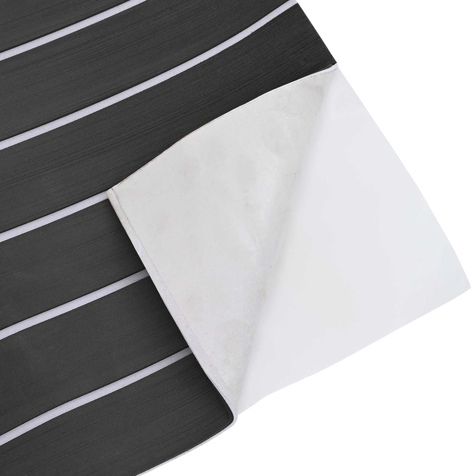 Ματ Σκάφους Ριγέ Σκούρο Γκρι και Λευκό 240 x 60 cm EVA - Pakobazaar