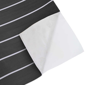 Ματ Σκάφους Ριγέ Σκούρο Γκρι και Λευκό 240 x 60 cm EVA - Pakobazaar
