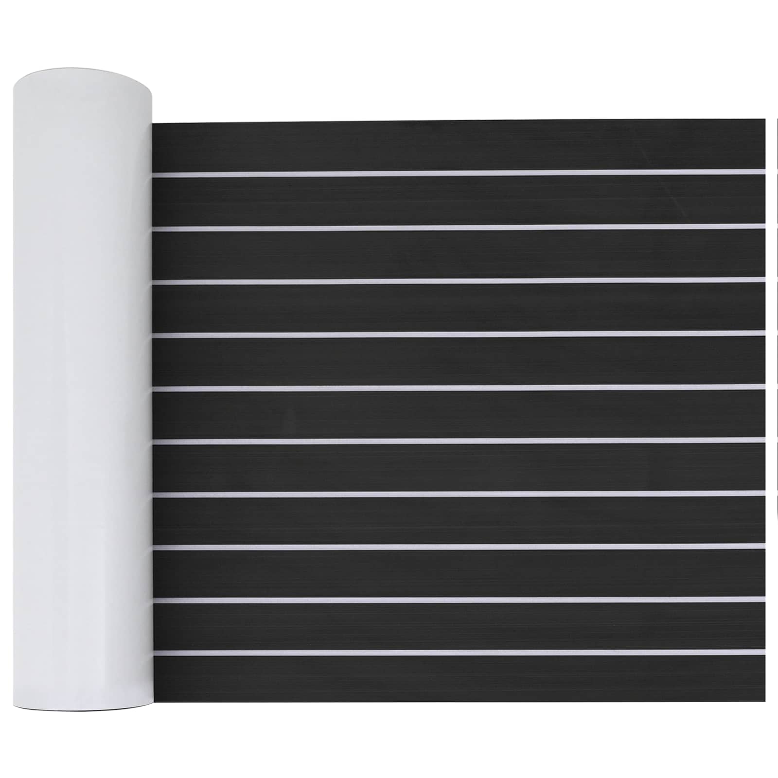 Ματ Σκάφους Ριγέ Σκούρο Γκρι και Λευκό 240 x 60 cm EVA - Pakobazaar