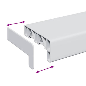 Σαβανωτό Παραθύρου Λευκό 100 x 10 x 4,5 εκ PVC - Pakobazaar
