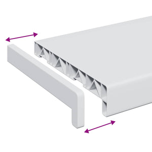 Σαβανωτό Παραθύρου Λευκό 140 x 20 x 4,5 εκ PVC - Pakobazaar