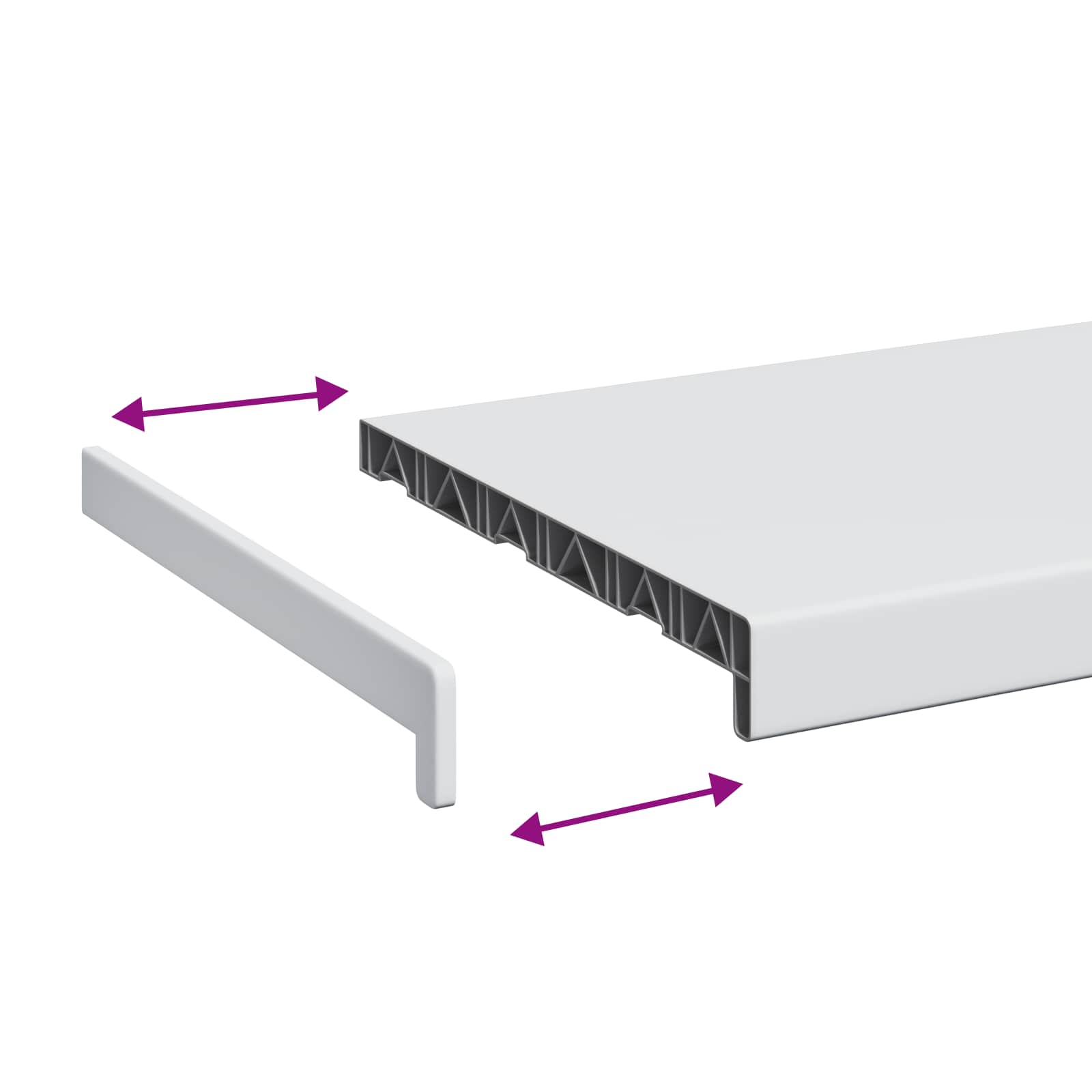 Σαβανωτό Παραθύρου Λευκό 60 x 35 x 4,5 εκ PVC - Pakobazaar