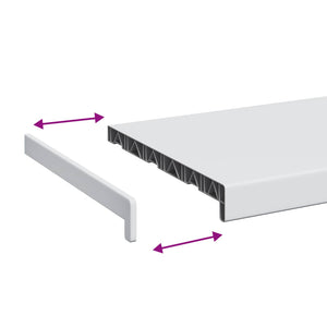 Σαβανωτό Παραθύρου Λευκό 60 x 35 x 4,5 εκ PVC - Pakobazaar