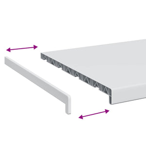 Σαβανωτό Παραθύρου Λευκό 100 x 45 x 4,5 εκ PVC - Pakobazaar