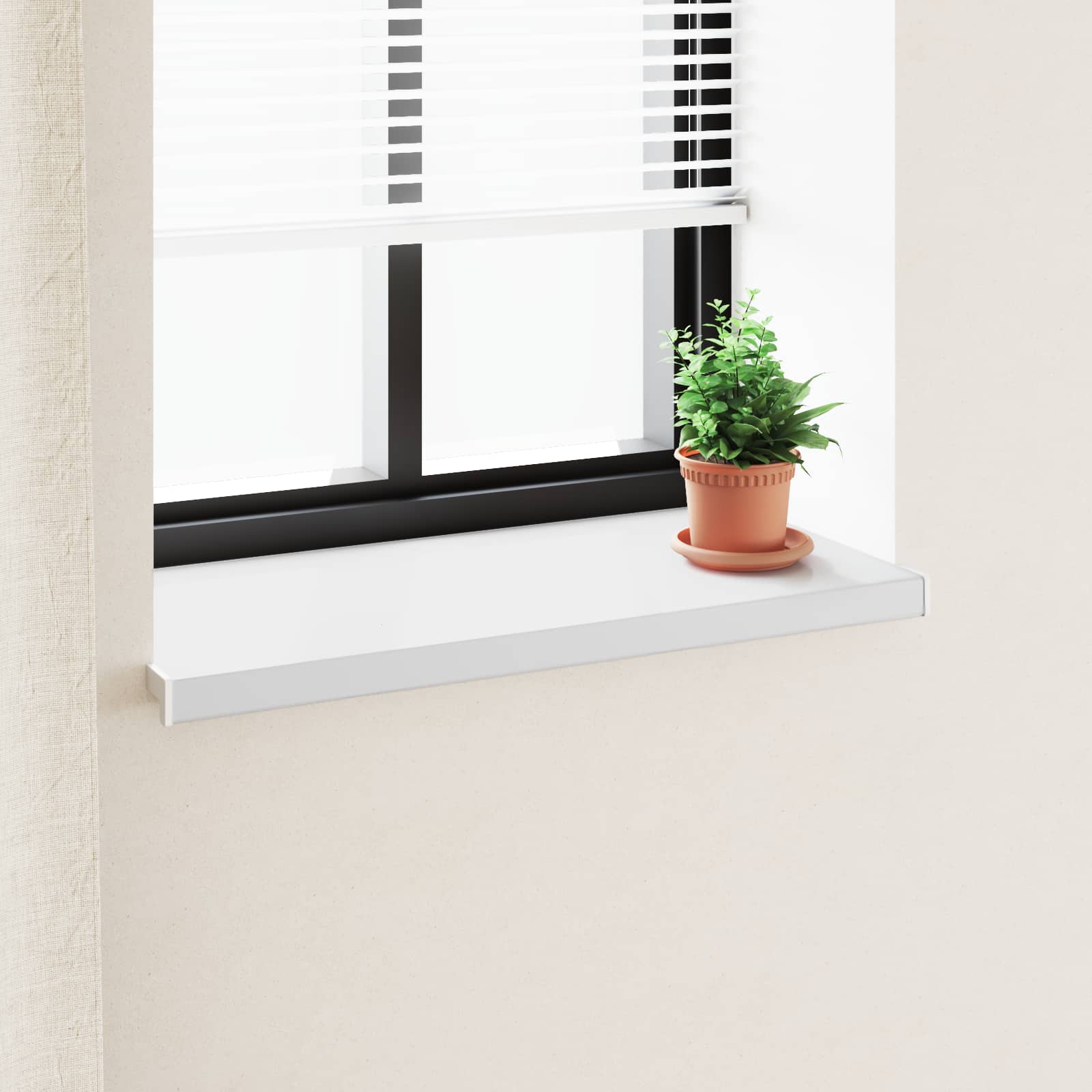Σαβανωτό Παραθύρου Λευκό 100 x 45 x 4,5 εκ PVC - Pakobazaar