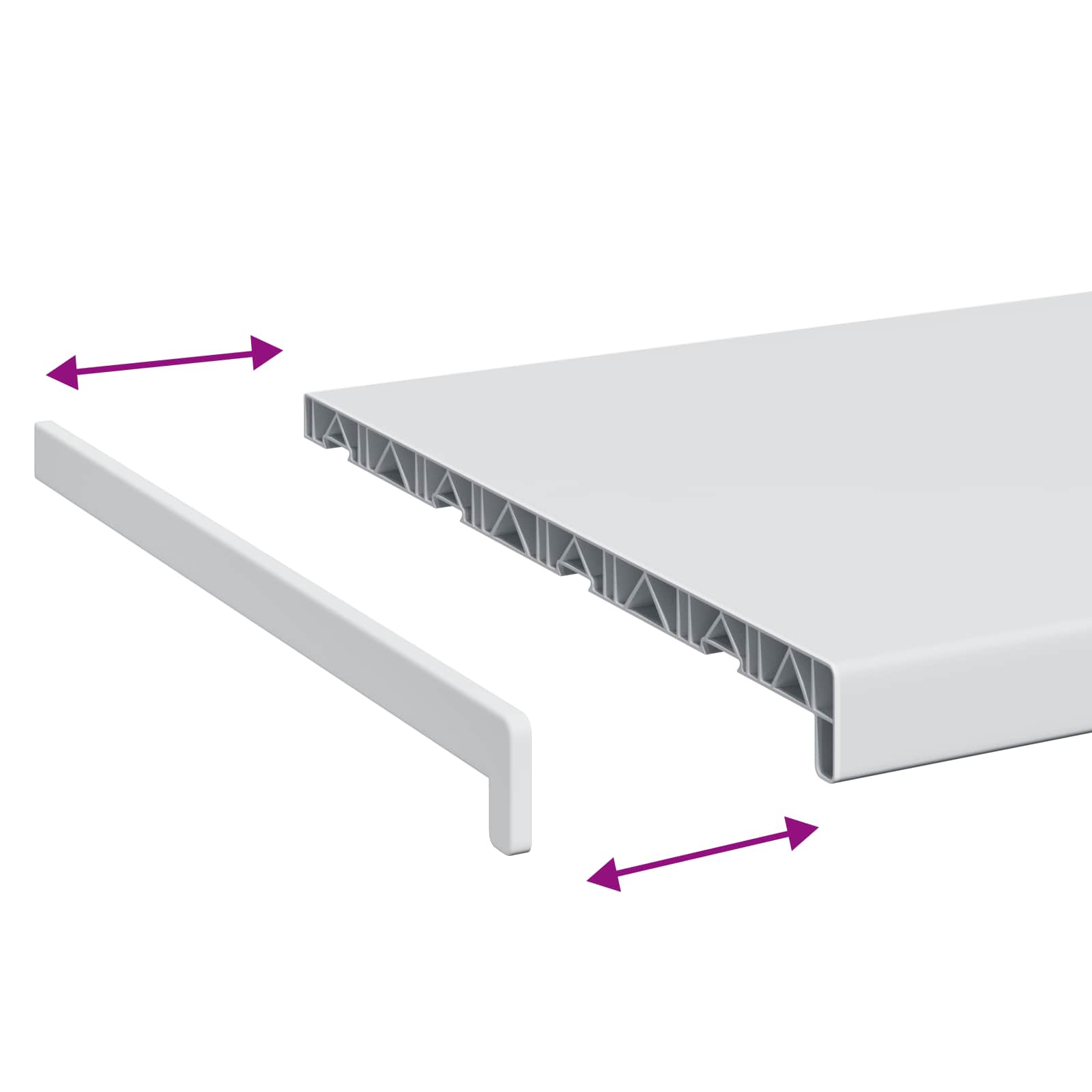 Σαβανωτό Παραθύρου Λευκό 160 x 45 x 4,5 εκ PVC - Pakobazaar