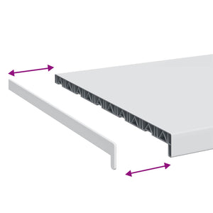 Σαβανωτό Παραθύρου Λευκό 100 x 50 x 4,5 εκ. PVC - Pakobazaar