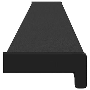 Σαβανωτό Παραθύρου Μαύρο με ξύλινη υφή 160 x 10 x 4,5 εκ PVC - Pakobazaar