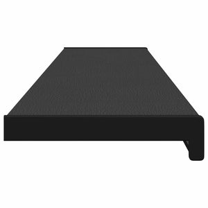 Σαβανωτό Παραθύρου Μαύρο με ξύλινη υφή 120 x 25 x 4,5 εκ. PVC - Pakobazaar