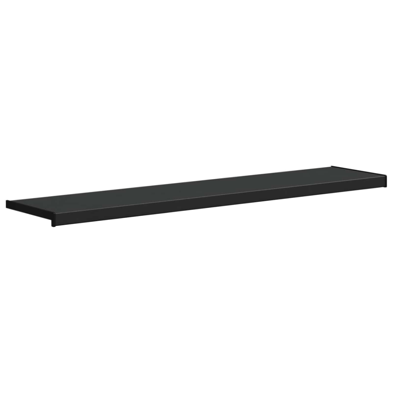 Σαβανωτό Παραθύρου Μαύρο με ξύλινη υφή 140 x 30 x 4,5 εκ PVC - Pakobazaar