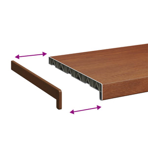 Σαβανωτό Παραθύρου Καφέ ξύλο 80 x 30 x 4,5 εκ PVC - Pakobazaar